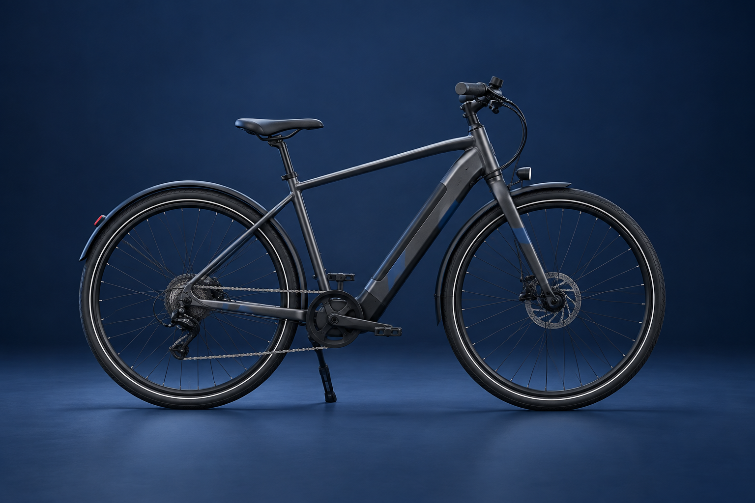 AI illustration of an unbranded city electric bicycle